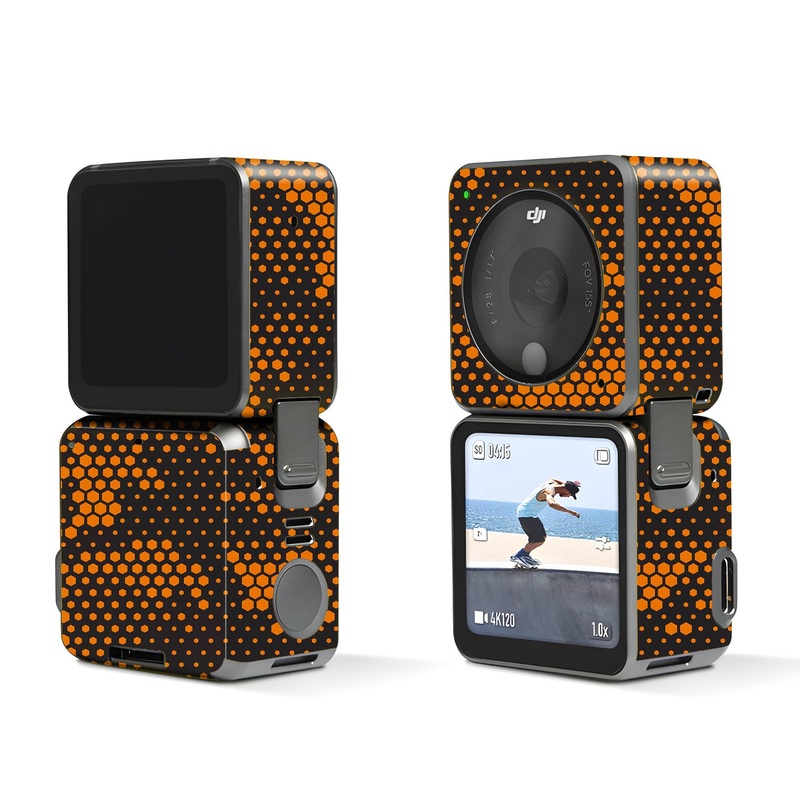 Orange Hive Camo - Dji Action 2 Skin