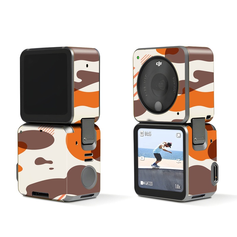 Orange Modern Camo - Dji Action 2 Skin