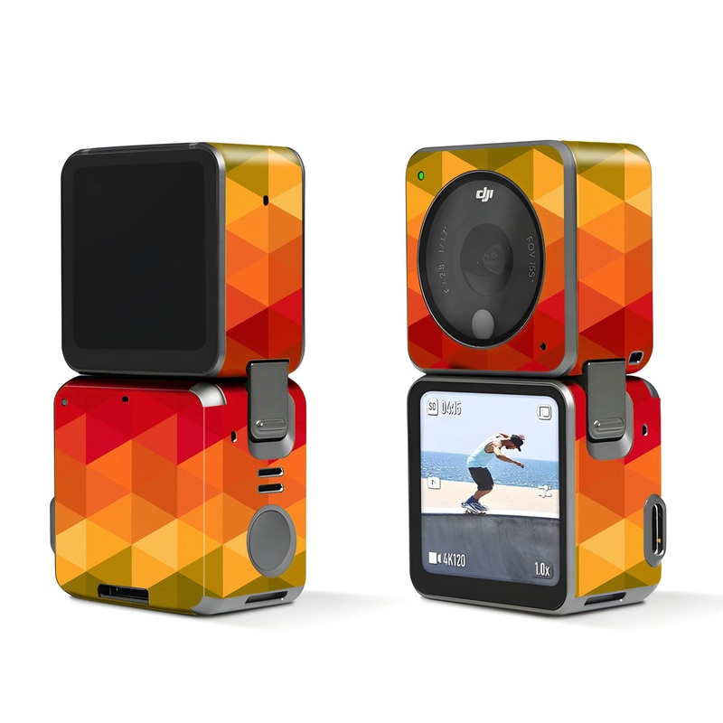 Orange Noisy Mosaic - Dji Action 2 Skin