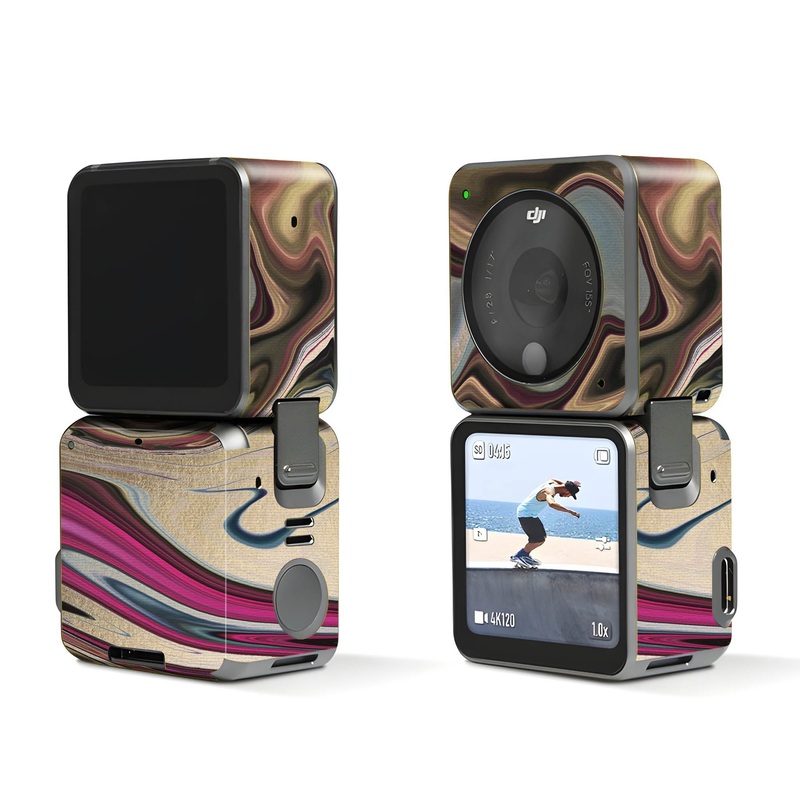 Pink Gold Marble - Dji Action 2 Skin