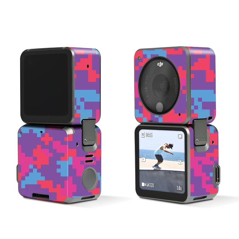 Purple Glitched Pattern - Dji Action 2 Skin