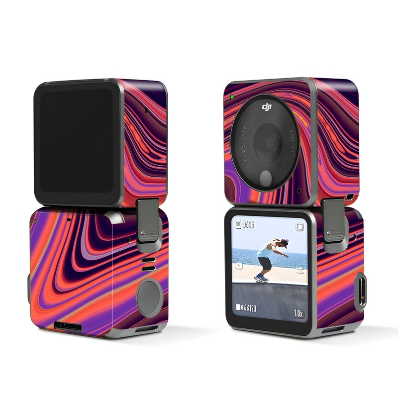 Purple Liquid Marble - Dji Action 2 Skin