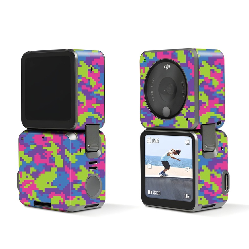 Rainbow Glitched Pattern - Dji Action 2 Skin