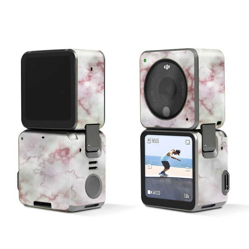 Red And Pink Marble - Dji Action 2 Skin