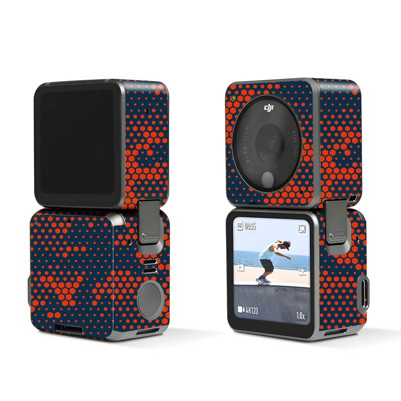Red Blue Hive Camo - Dji Action 2 Skin