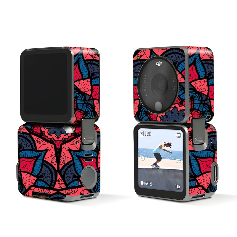 Red Floral Seamless Pattern - Dji Action 2 Skin