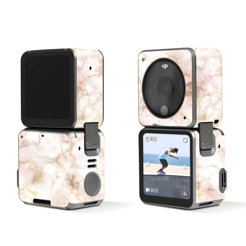 Soft Pink Marble - Dji Action 2 Skin