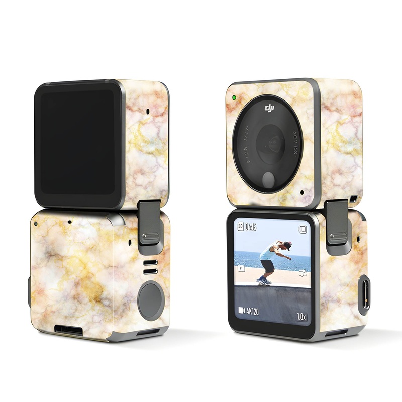 Yellow Marble - Dji Action 2 Skin