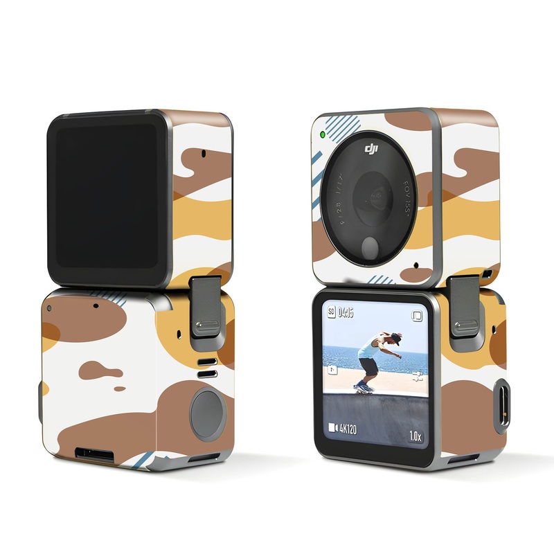 Yellow Modern Camo - Dji Action 2 Skin