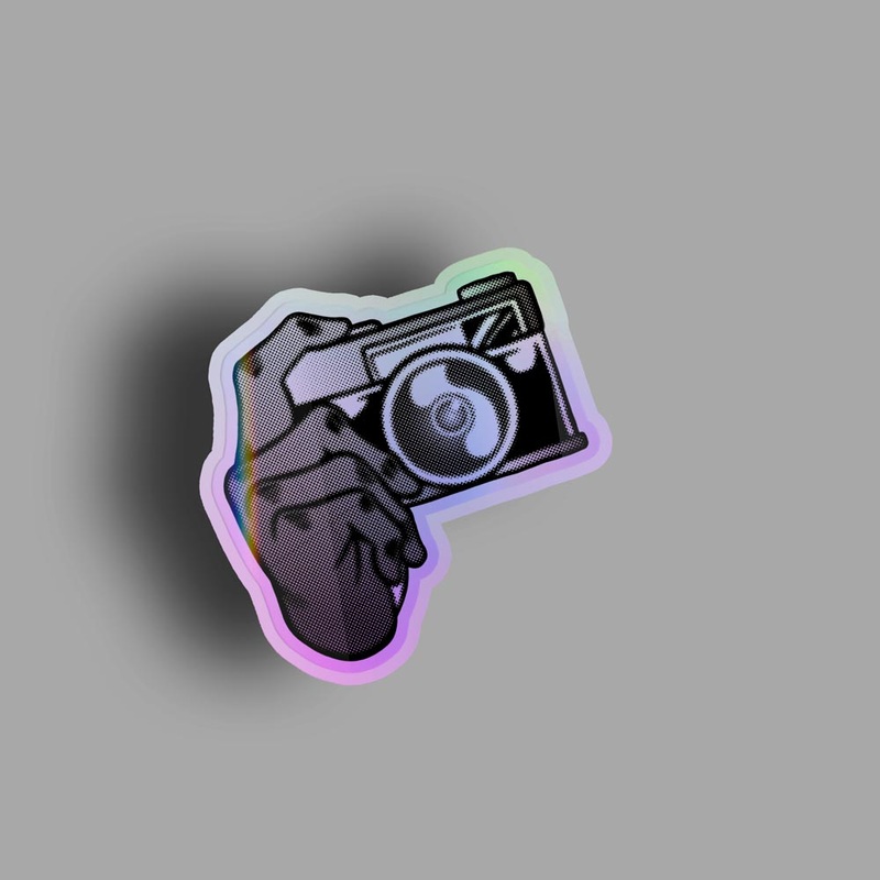 Camera In Hand - Holographic Sticker