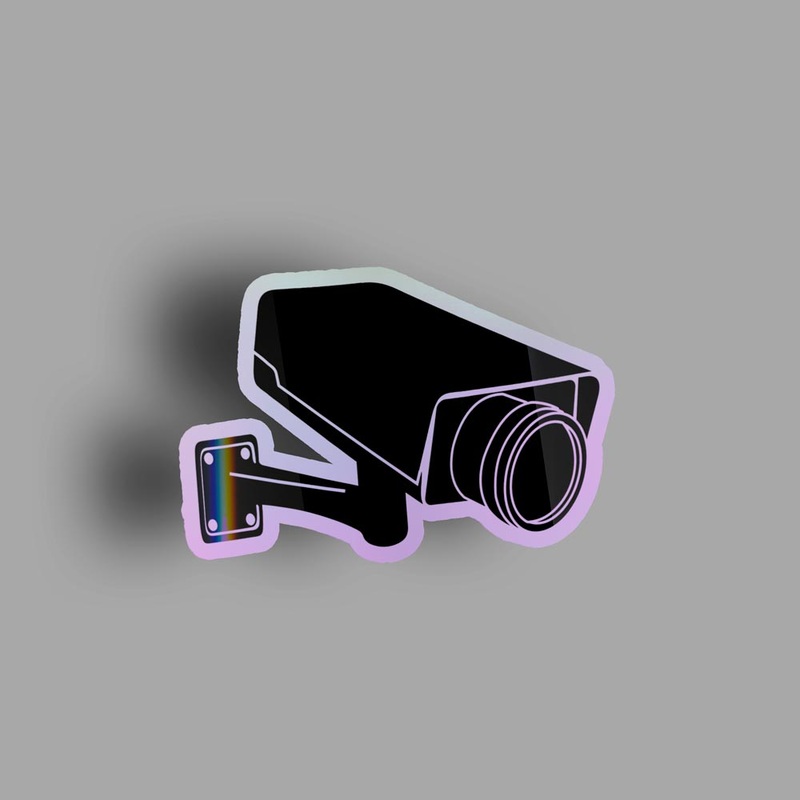 CCTV Silhouette - Holographic Sticker