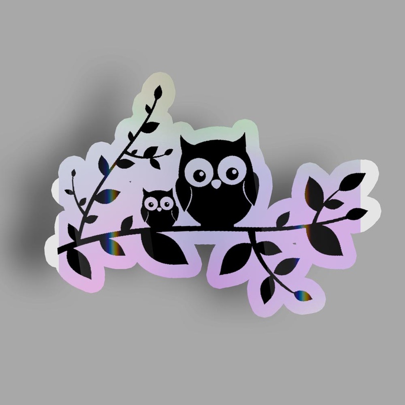 Cute Birds - Holographic Sticker
