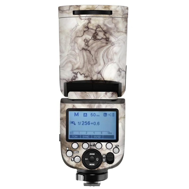 Glossy Brown Marble - Camera Flash Skin