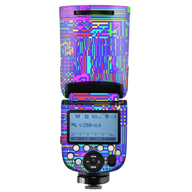Rainbow Glitched Pattern  - Camera Flash Skin