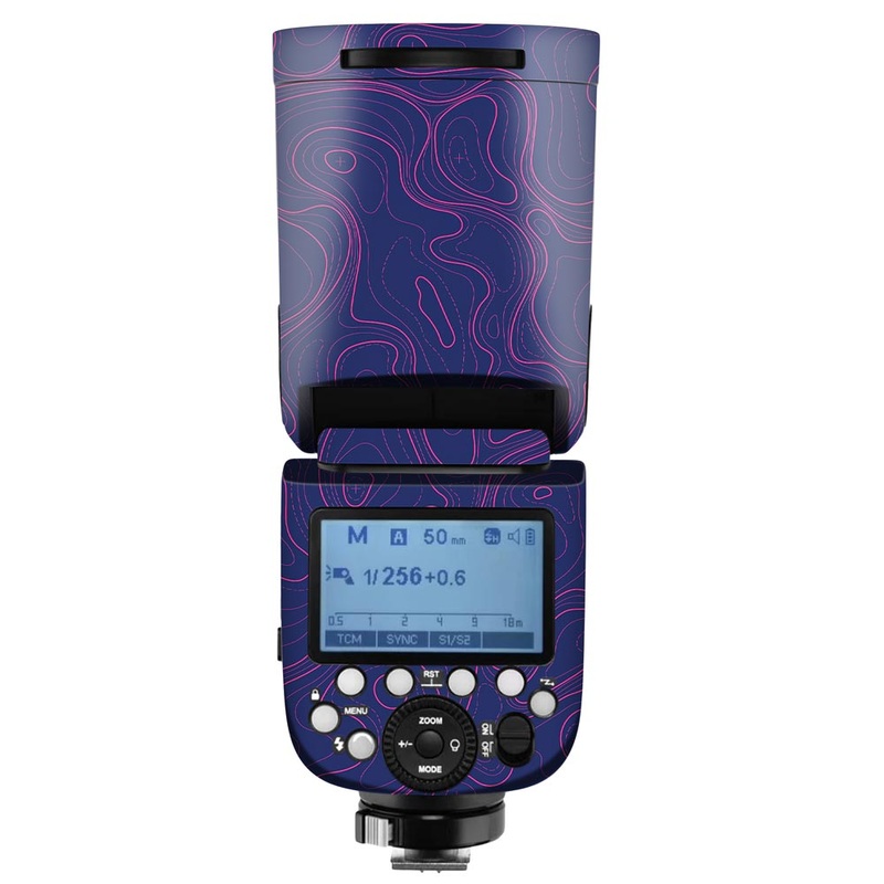 Topographic Blue Map - Camera Flash Skin