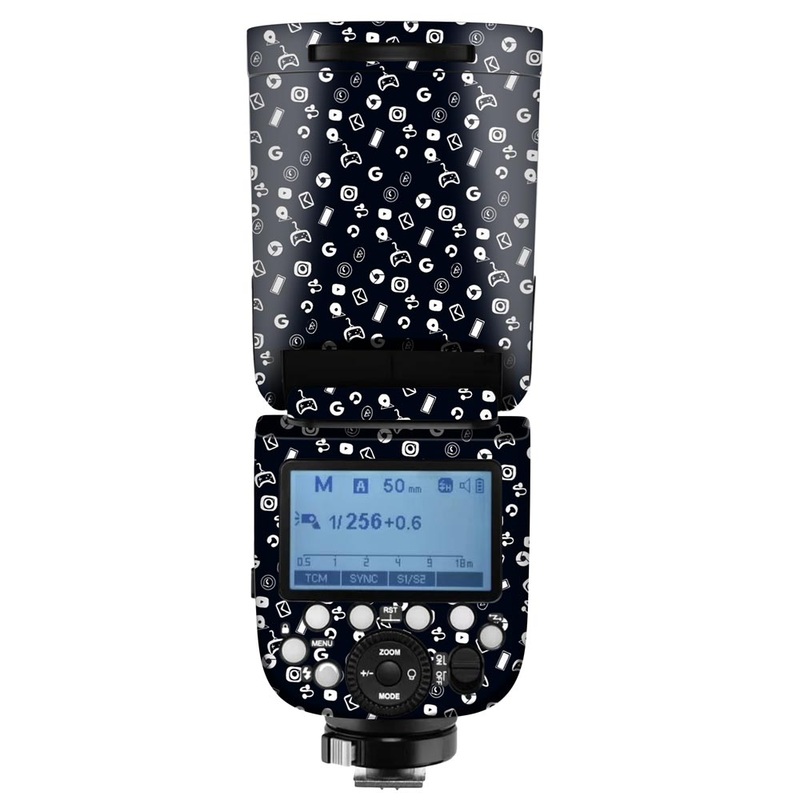 Black Doodle  - Camera Flash Skin