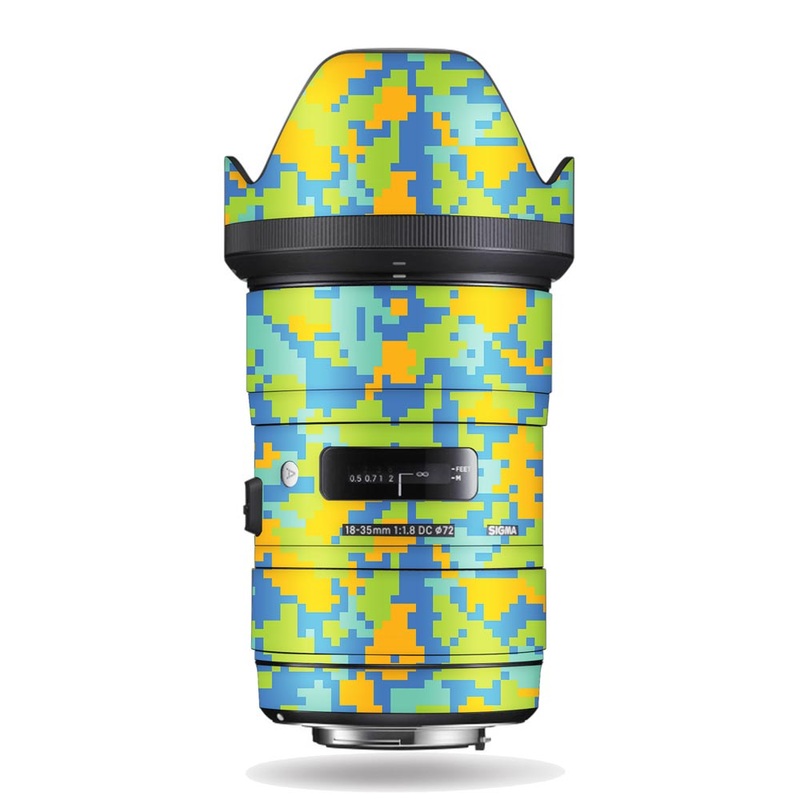 Blue Glitched Pattern - Sigma Lens Skin