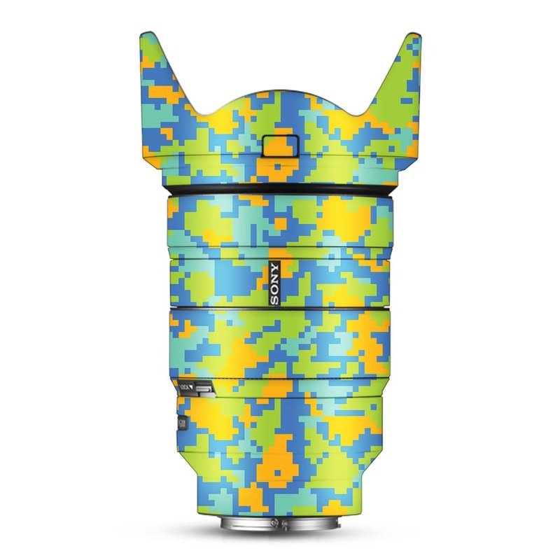 Blue Glitched Pattern - Sony Lens Skin