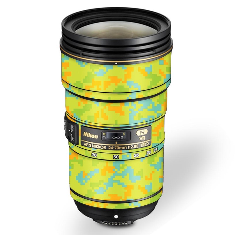Green Glitched Pattern - Nikon Lens Skin