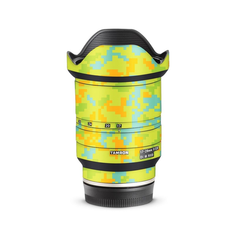 Green Glitched Pattern - Tamron Lens Skin