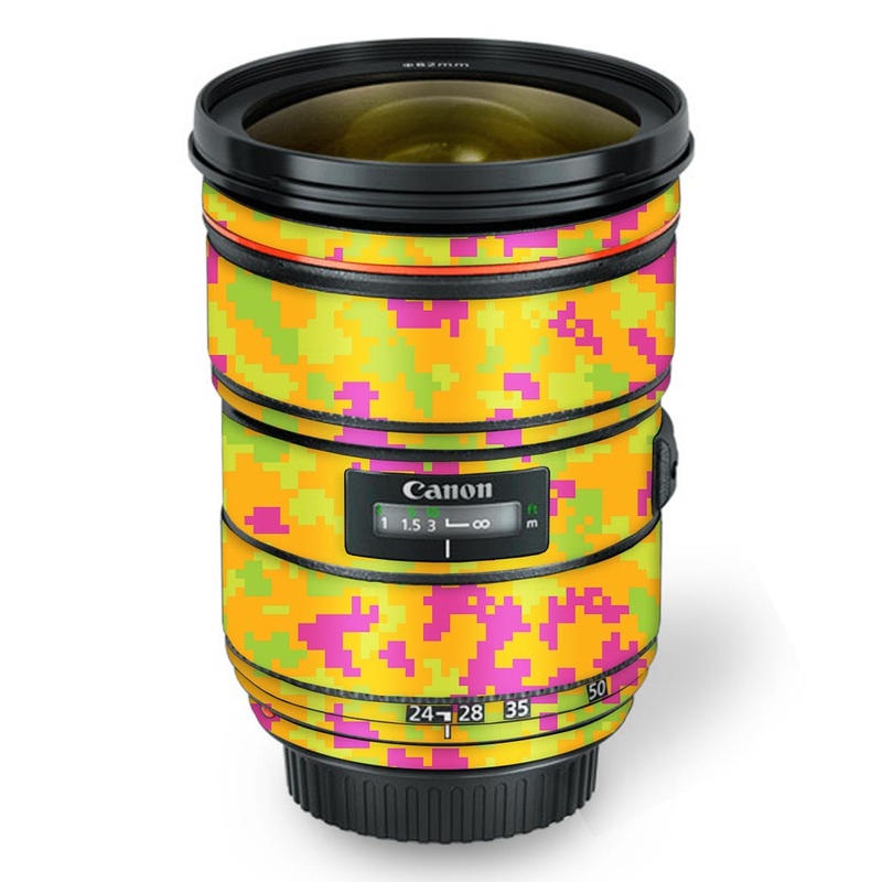 Orange Glitched Pattern - Canon Lens Skin