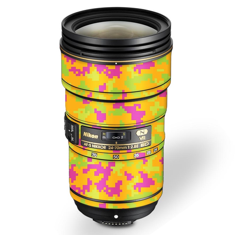 Orange Glitched Pattern - Nikon Lens Skin
