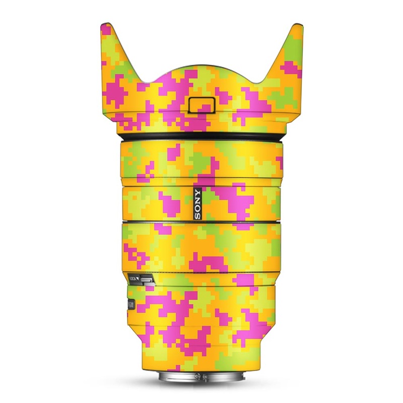 Orange Glitched Pattern - Sony Lens Skin