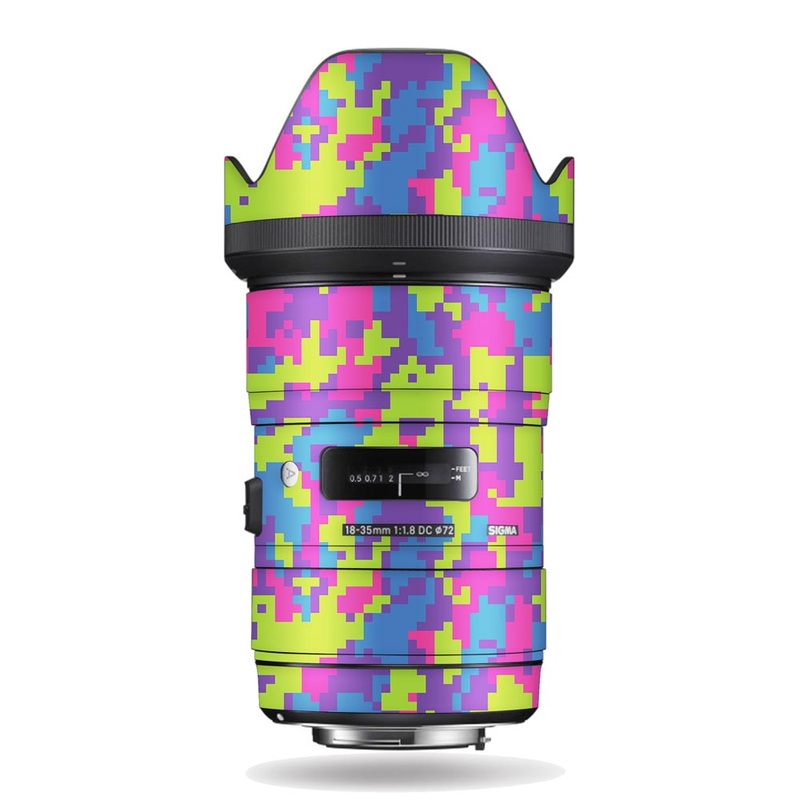 Rainbow Glitched Pattern Camo - Sigma Lens Skin
