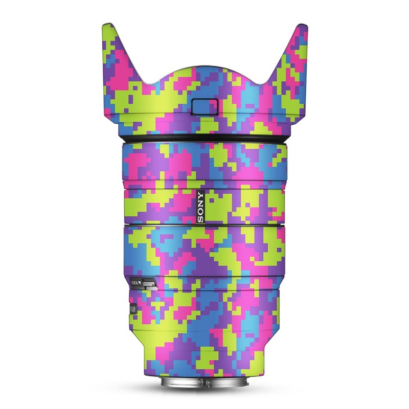 Rainbow Glitched Pattern Camo - Sony Lens Skin