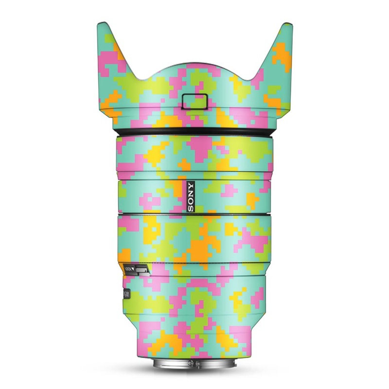 Sea Green Glitched Pattern - Sony Lens Skin