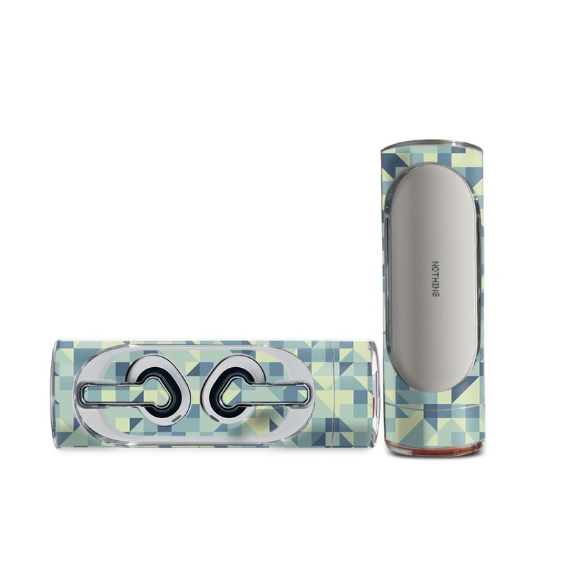 Blue Triangled Background - Nothing Ear (Stick) Skin