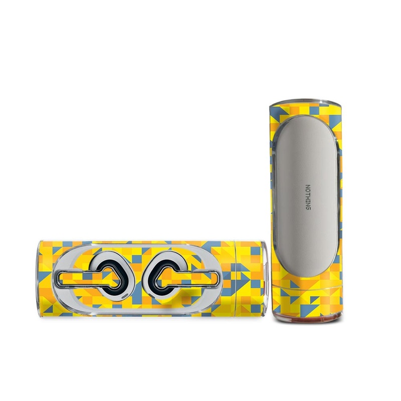 Yellow Triangled Background - Nothing Ear (Stick) Skin