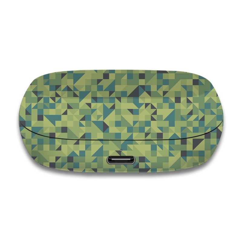Green Triangled Background - Jabra Elite 7 Active Skin