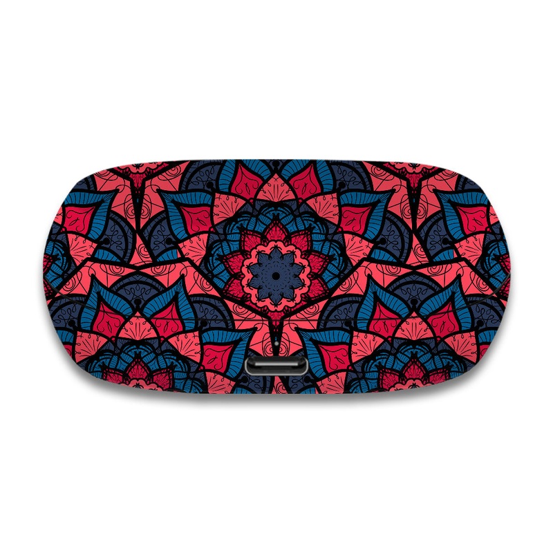 Red Floral Seamless Pattern - Jabra Elite 7 Active Skin
