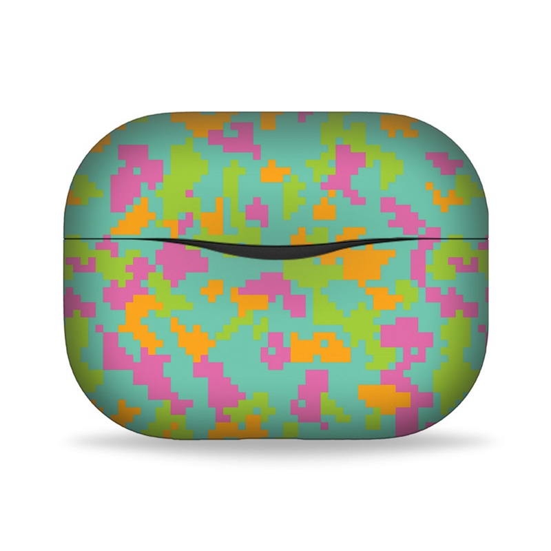 Sea Green Glitched Pattern Camo - Noise Buds Solo Skin
