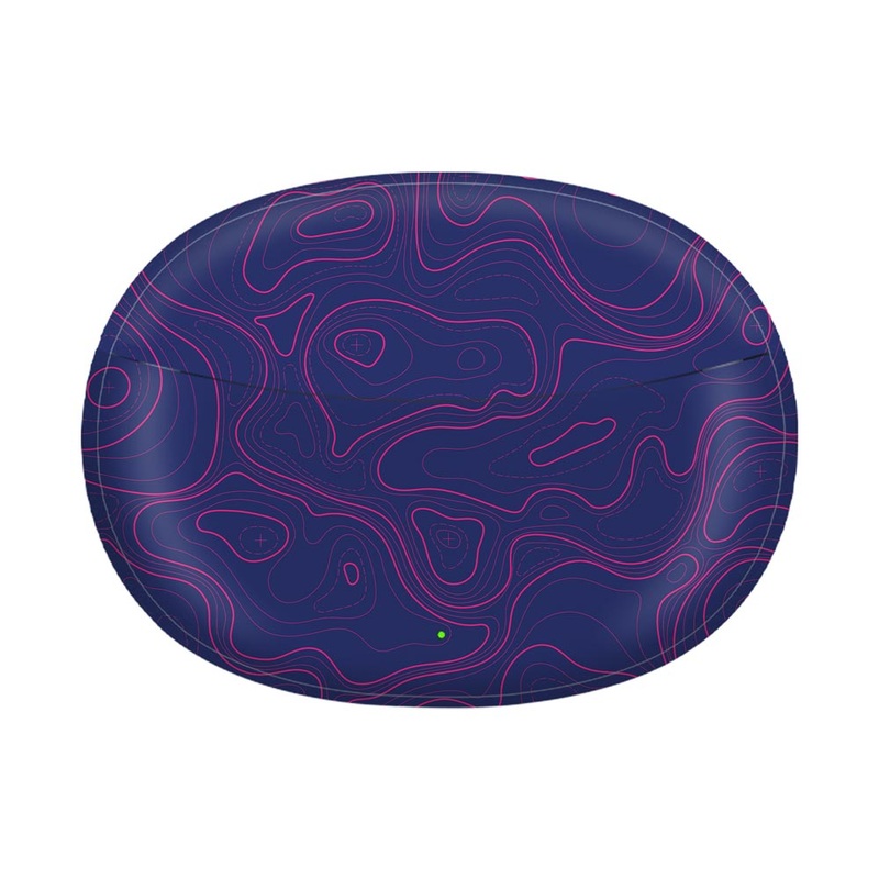 Topographic Blue Map - Realme Buds Air 3 Neo Skin