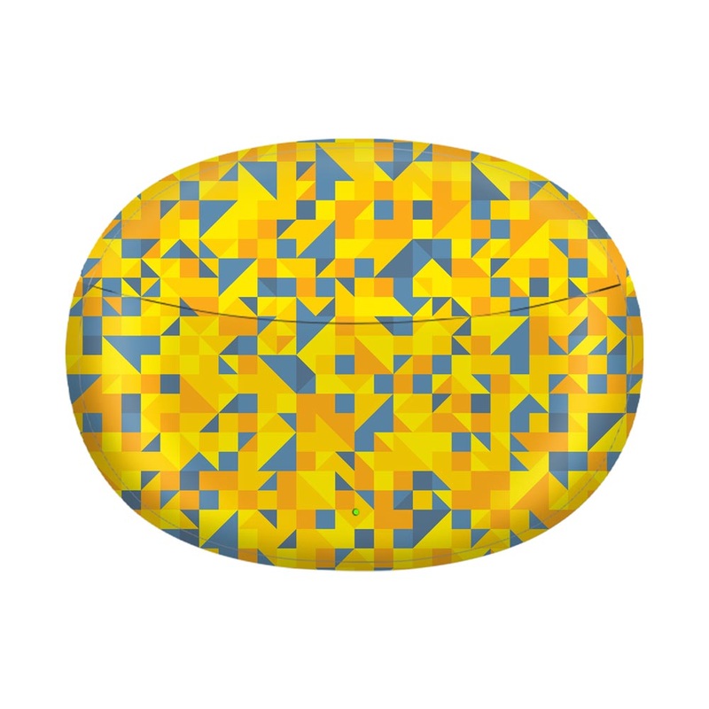 Yellow Triangled Background - Realme Buds Air 3 Neo Skin