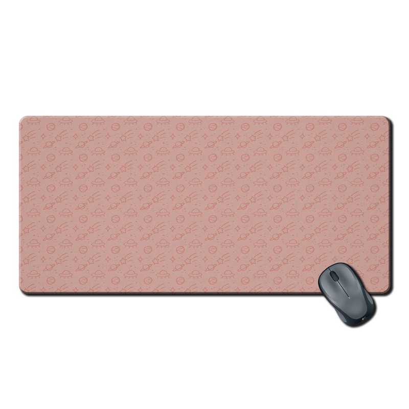 Space Doodle Peach - DeskMat