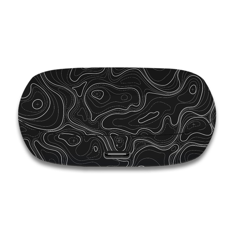 Topographic Black Map - Jabra Elite 7 Active Skin