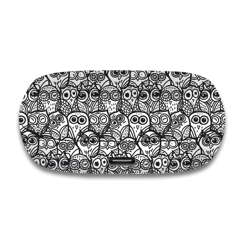 White And Black Owl - Jabra Elite 7 Active Skin