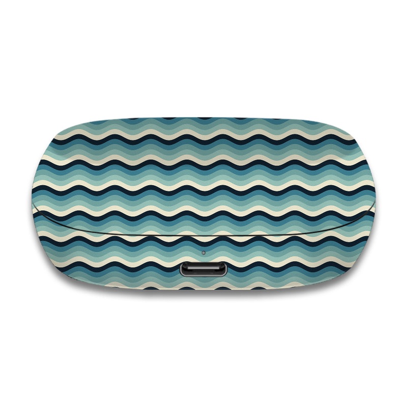 White Blue Waves - Jabra Elite 7 Active Skin