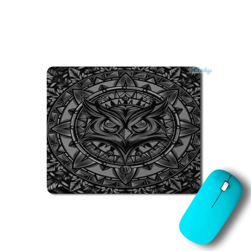 Fierce Owl Black - Mousepad