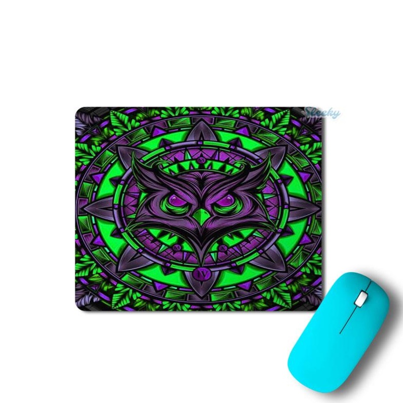 Fierce Owl Green - Mousepad
