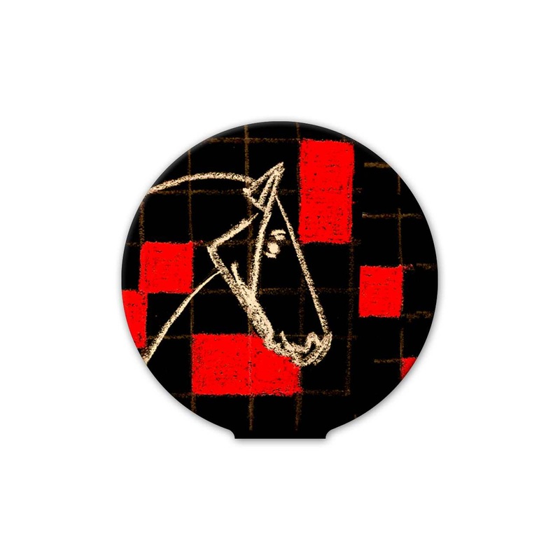 Masaba Red Checkered Horse - Sleeky India Sticky Pad
