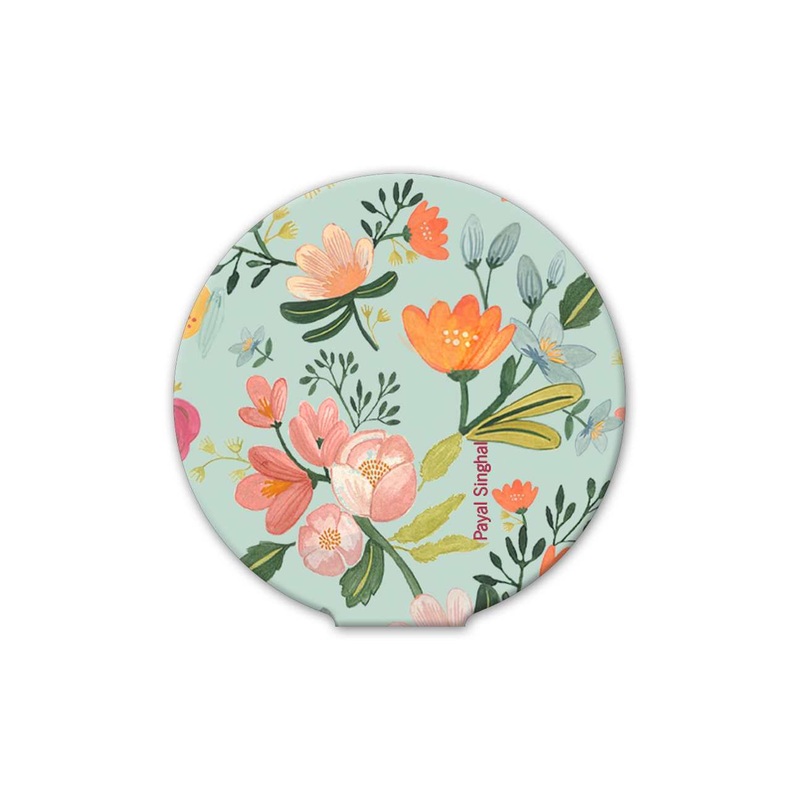 Payal Singhal Aqua Handpainted Flower - Sleeky India Sticky Pad