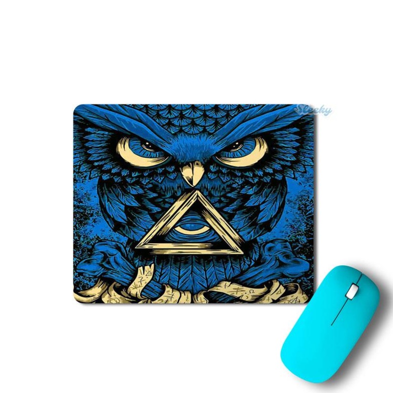 Trippy Owl Blue - Mousepad