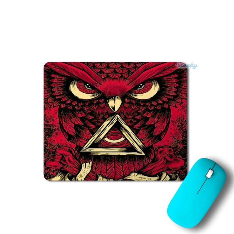 Trippy Owl Red - Mousepad