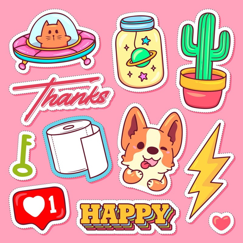 Vintage Cartoons 05 - Sticker Mini Sheet
