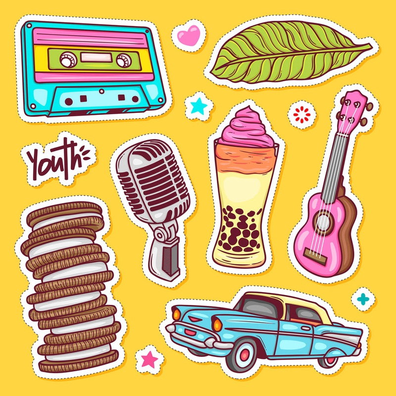 Vintage Cartoons 08 - Sticker Mini Sheet