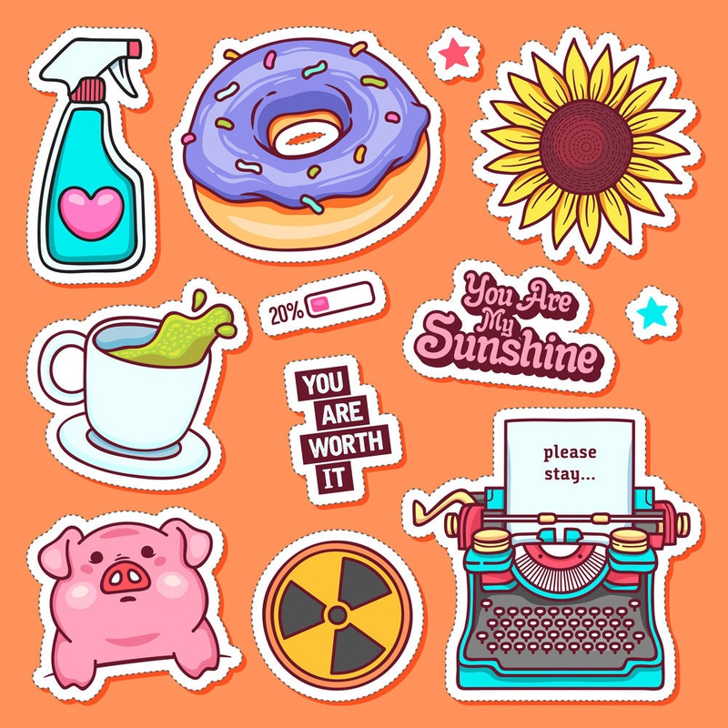 Vintage Cartoons 10 - Sticker Mini Sheet
